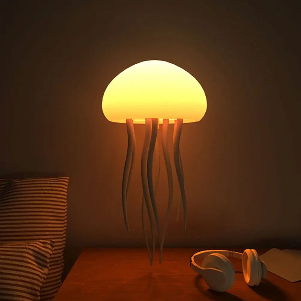 Relaxing Jellyfish Lamp with Invisible Base and Voice Control