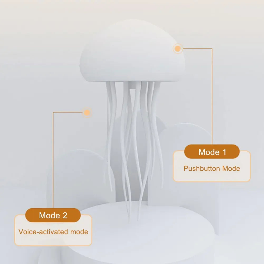 Relaxing Jellyfish Lamp with Invisible Base and Voice Control