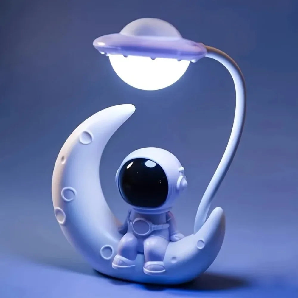 Creative LED Moon Astronaut Lamp for Bedroom