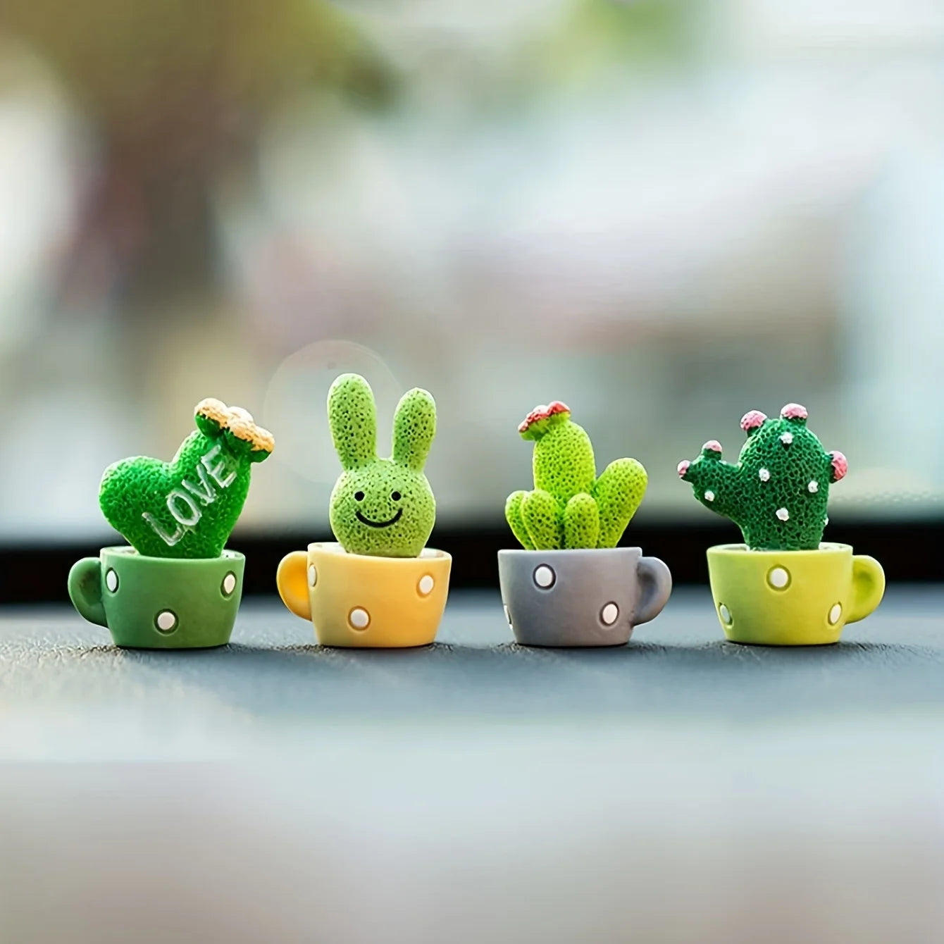Set of 3 Handmade Succulents for Office + 1 Free