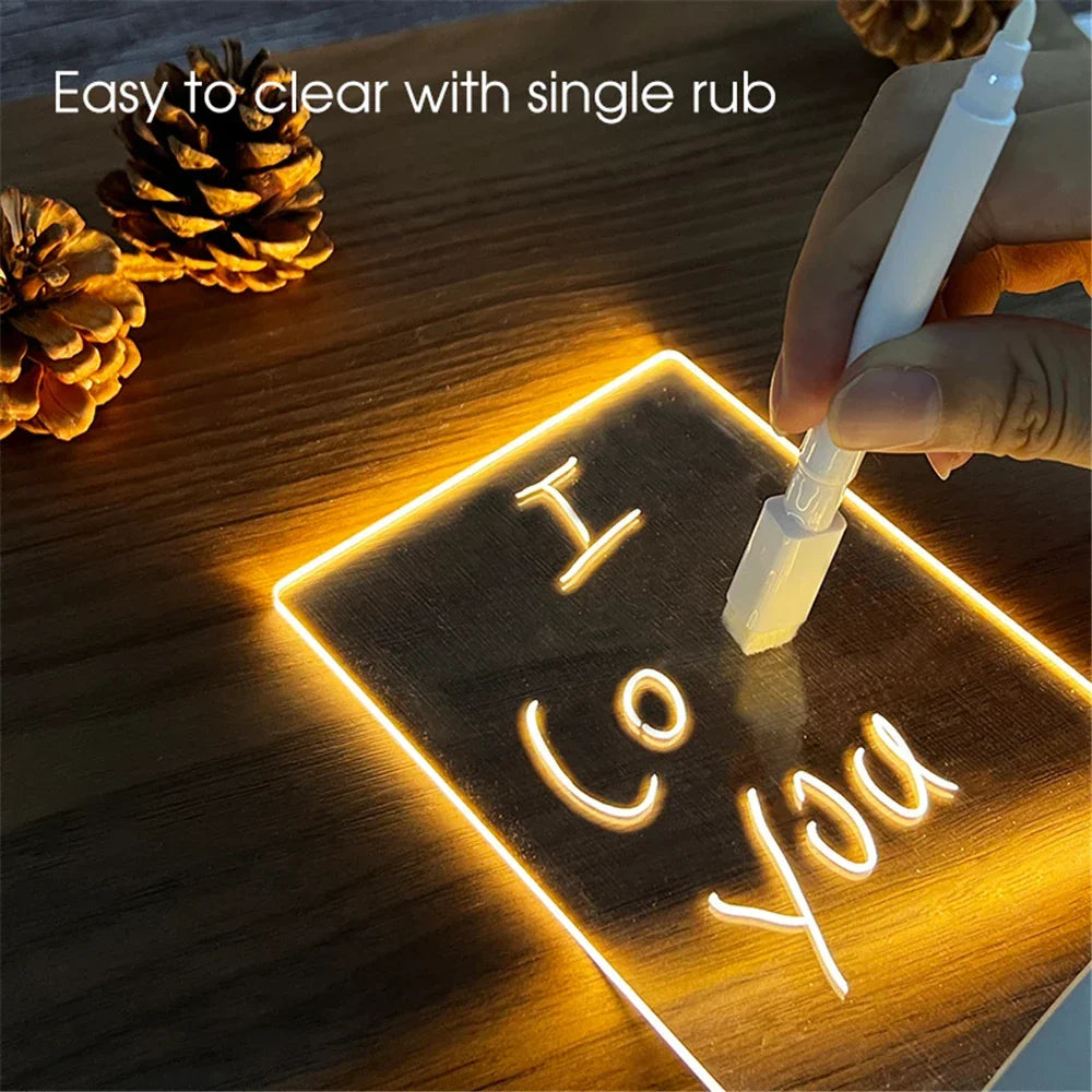 Crystal Board with LED Writing for Notes, Messages, Gifts and Reminders