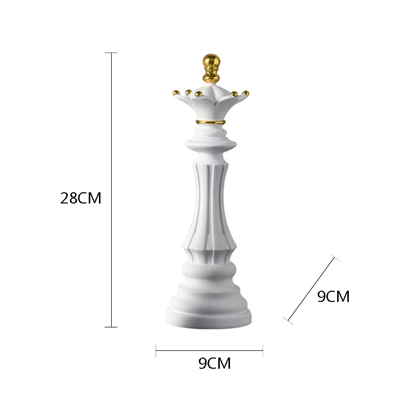 Luxury Chess Pieces King, Queen and Knight to Decorate the Office