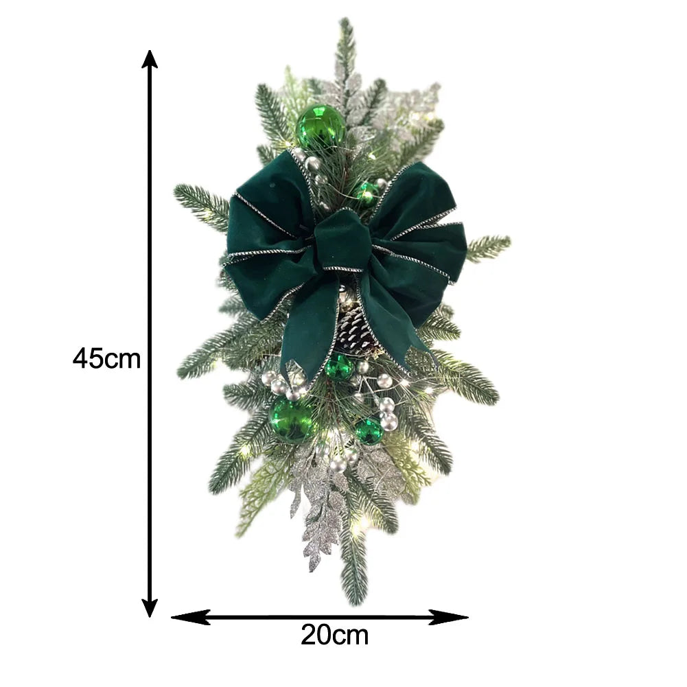 Christmas Decoration 2025 for Stairs with Wireless Lights