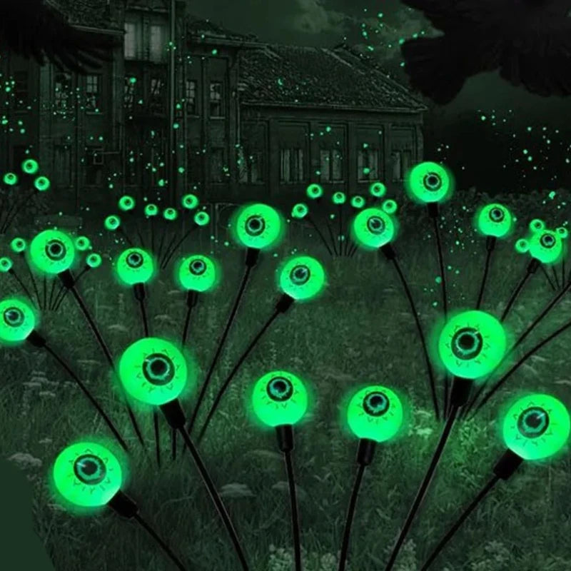 LED Solar Halloween Decoration Colorful Scary and Bizarre Eyes for Garden 2025