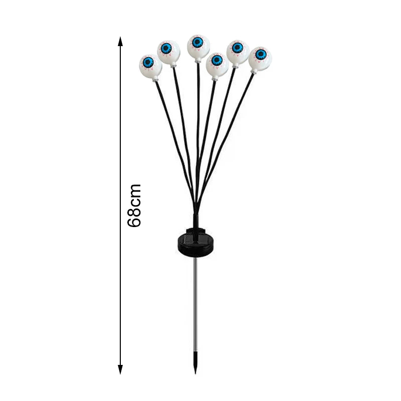 LED Solar Halloween Decoration Colorful Scary and Bizarre Eyes for Garden 2025