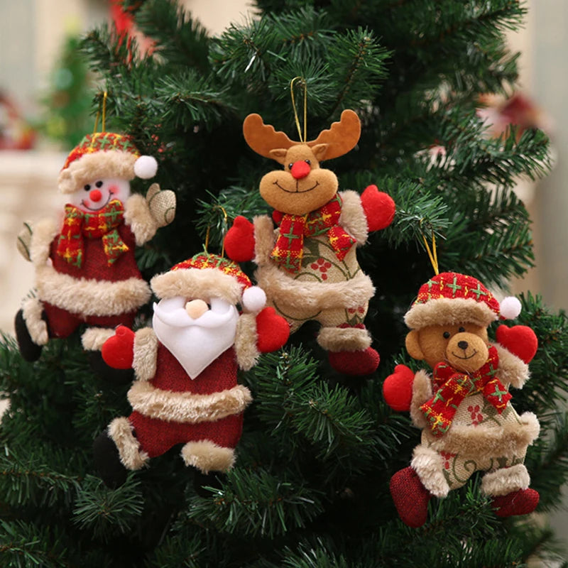 4 PCs Christmas 2025 Tree Figurine Ornament Set