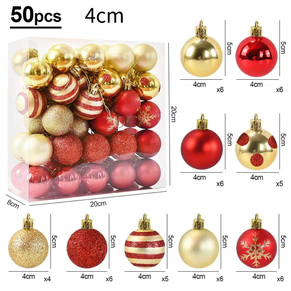 Bundle Sparkling Christmas Tree Balls 2025