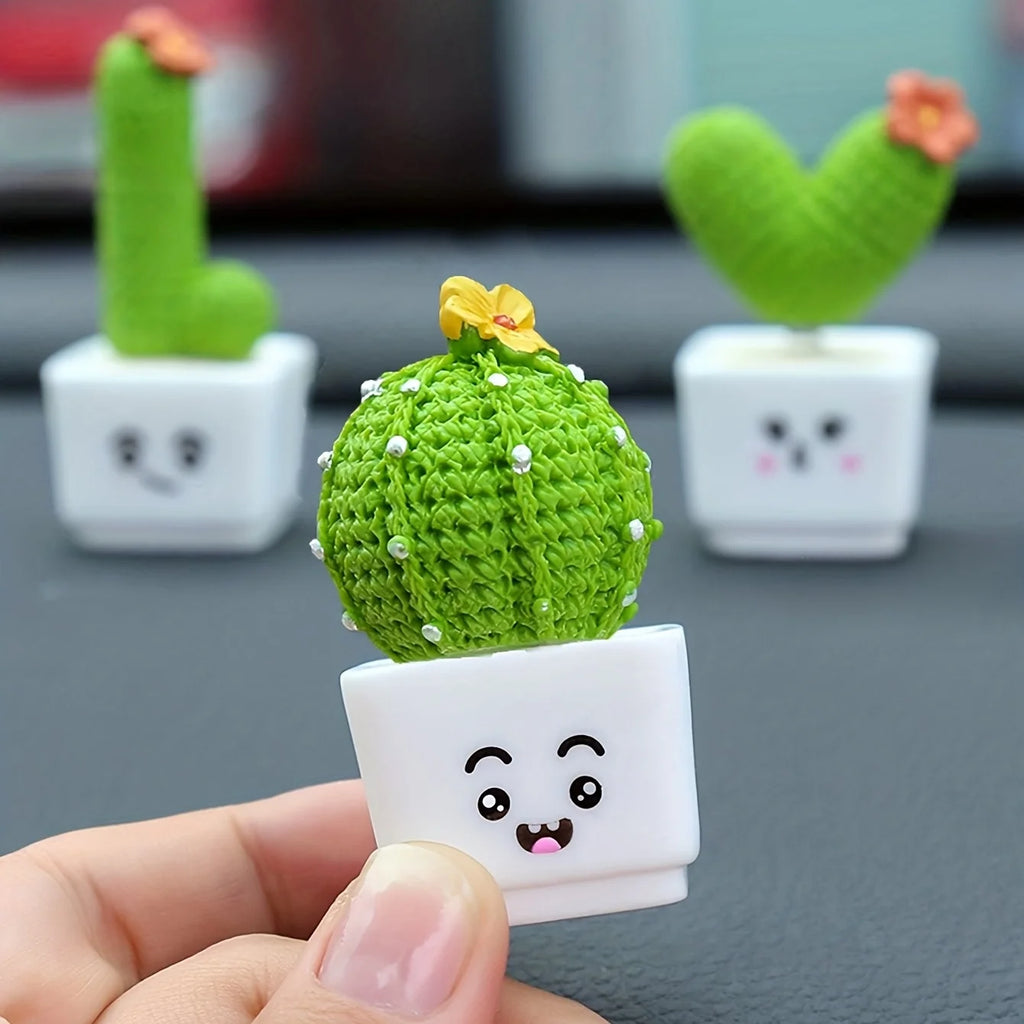 Set of 3 Handmade Succulents for Office + 1 Free
