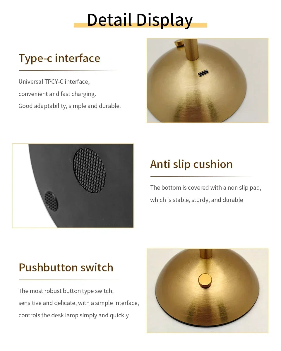 Rechargeable Luxury Night Light for Bedroom and Office