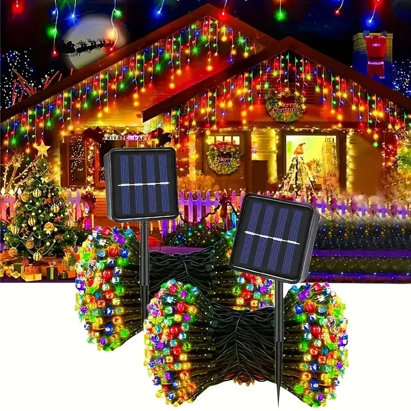 Waterproof Colorful Solar Powered LED Christmas Lights 2025.