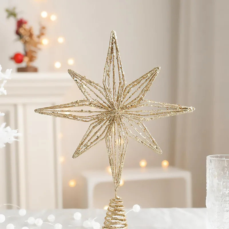 Christmas Ornament Illuminated Star with Glitter 2025