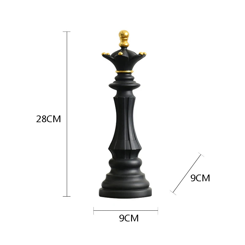 Luxury Chess Pieces King, Queen and Knight to Decorate the Office