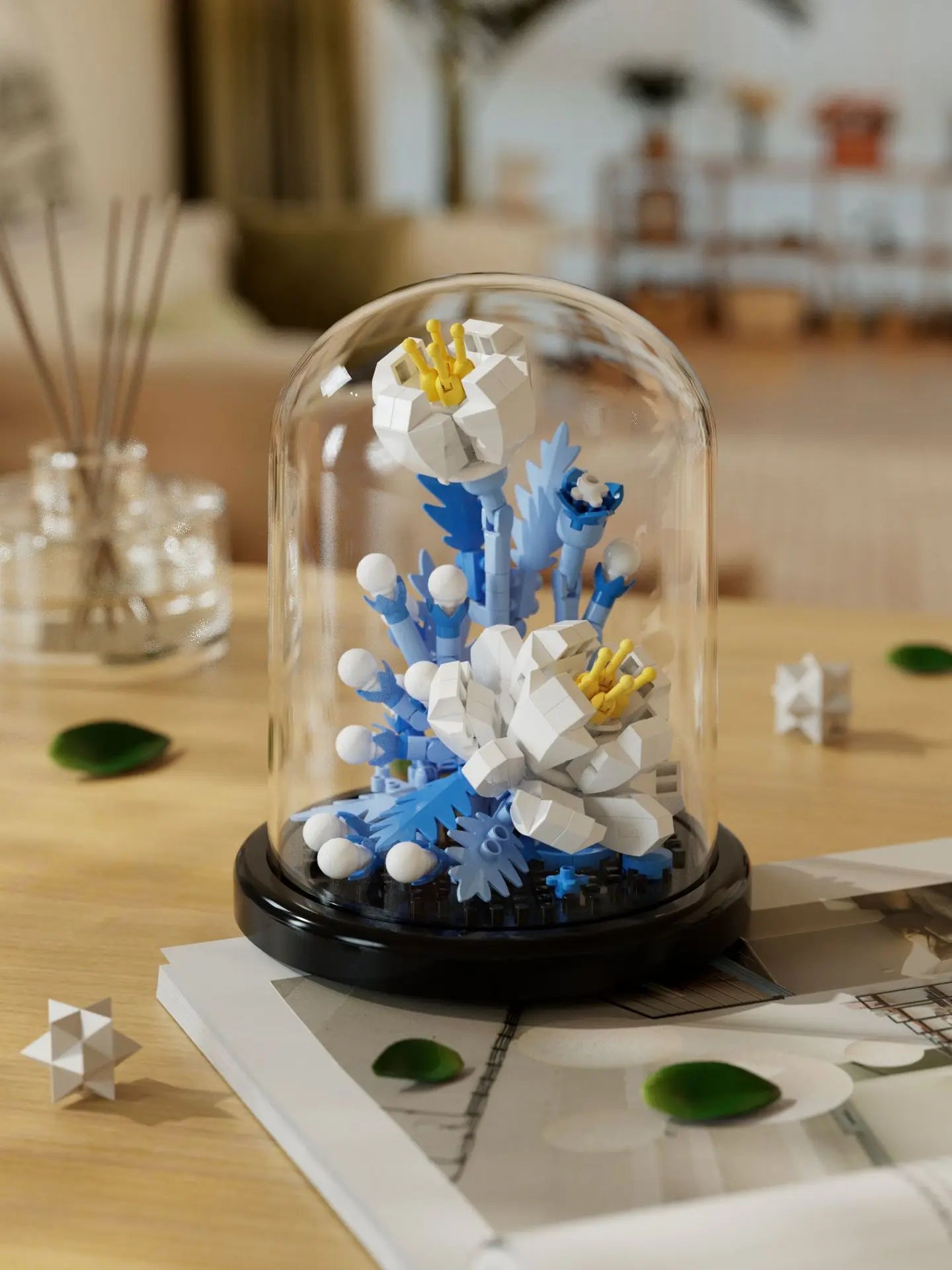 Small LEGO Flower Bouquets with Buildable Blocks for Decoration