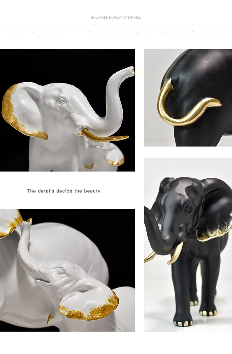 Lucky Elephant Statues for Office Decoration