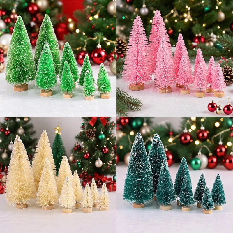 Miniature Wooden Christmas Trees for Table Decoration 2025