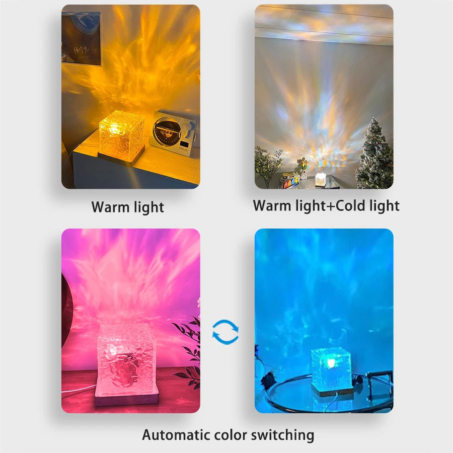 Rotating Sea Wave Projector with 16 Immersive LED Colors