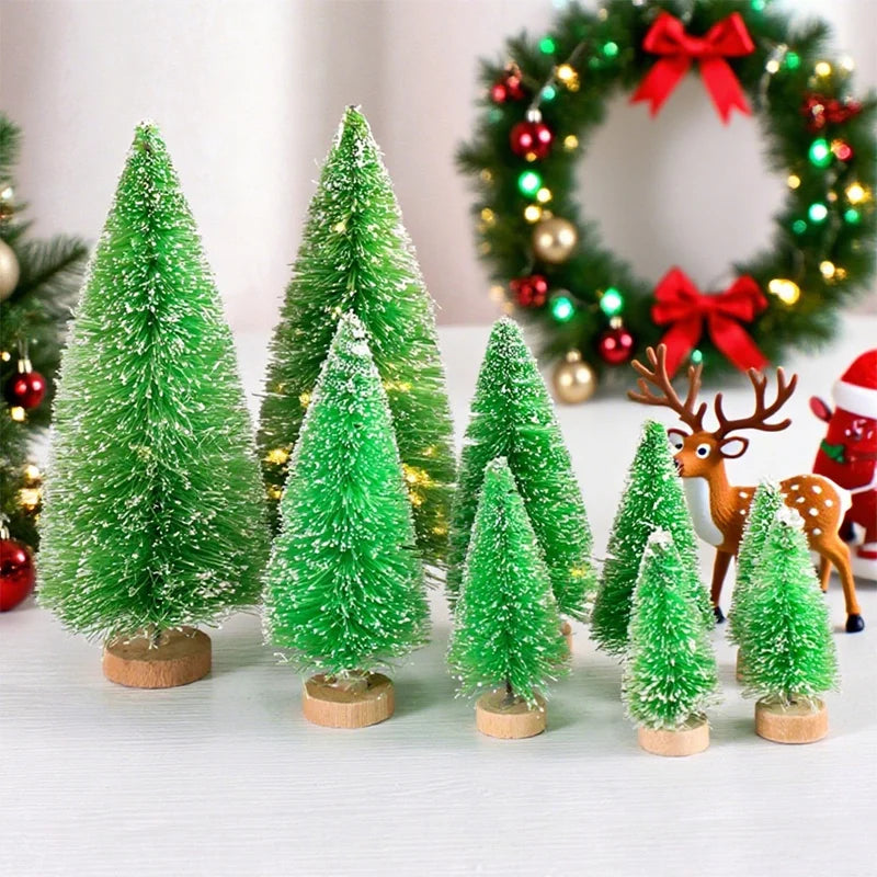 Miniature Wooden Christmas Trees for Table Decoration 2025