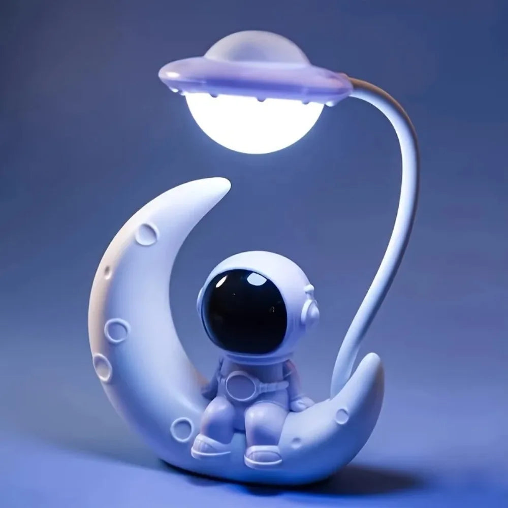 Creative LED Moon Astronaut Lamp for Bedroom