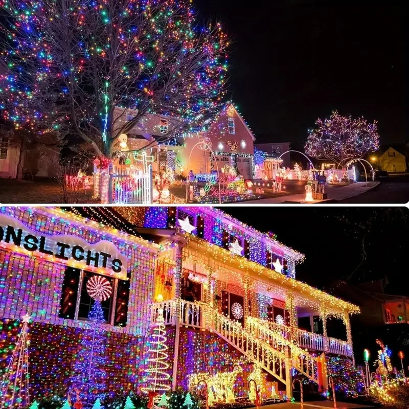 Waterproof Colorful Solar Powered LED Christmas Lights 2025.