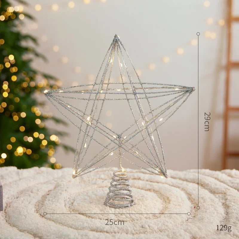 Christmas Ornament Illuminated Star with Glitter 2025