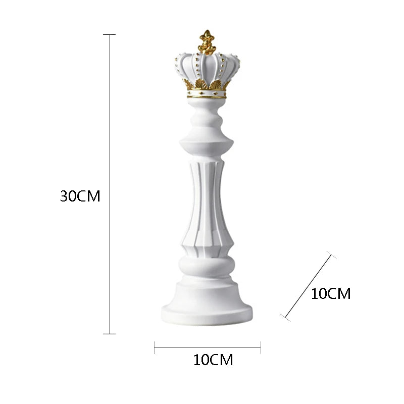 Luxury Chess Pieces King, Queen and Knight to Decorate the Office