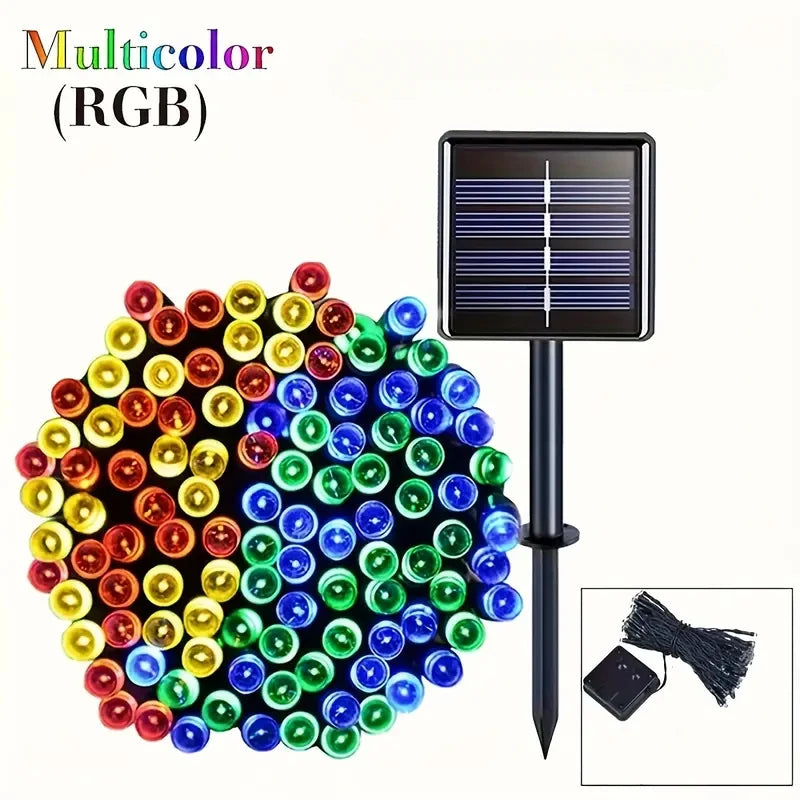 Waterproof Colorful Solar Powered LED Christmas Lights 2025.