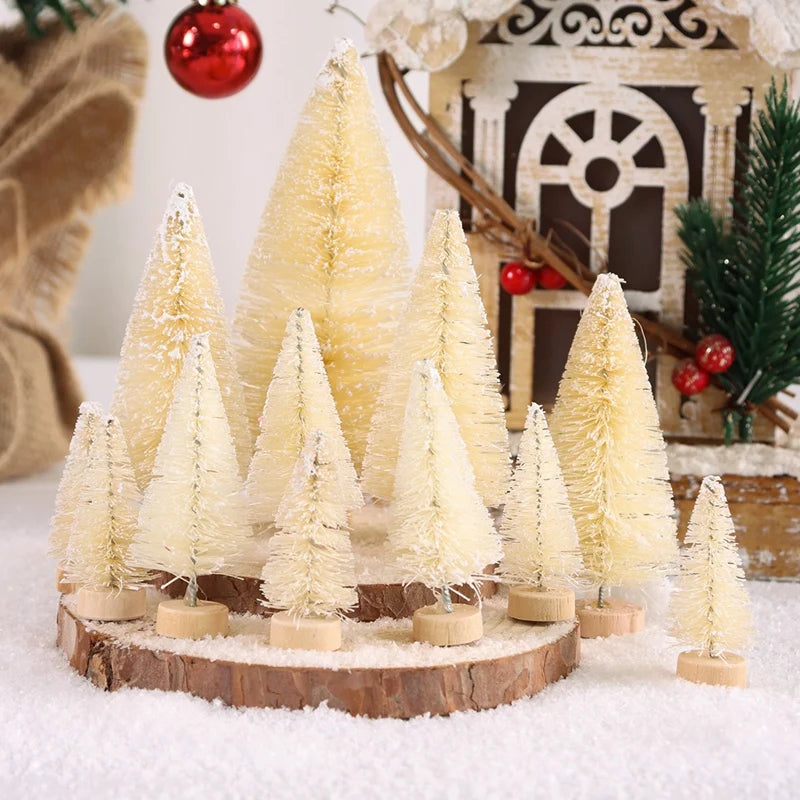 Miniature Wooden Christmas Trees for Table Decoration 2025
