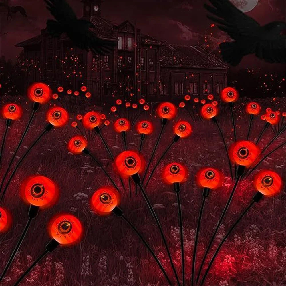 LED Solar Halloween Decoration Colorful Scary and Bizarre Eyes for Garden 2025