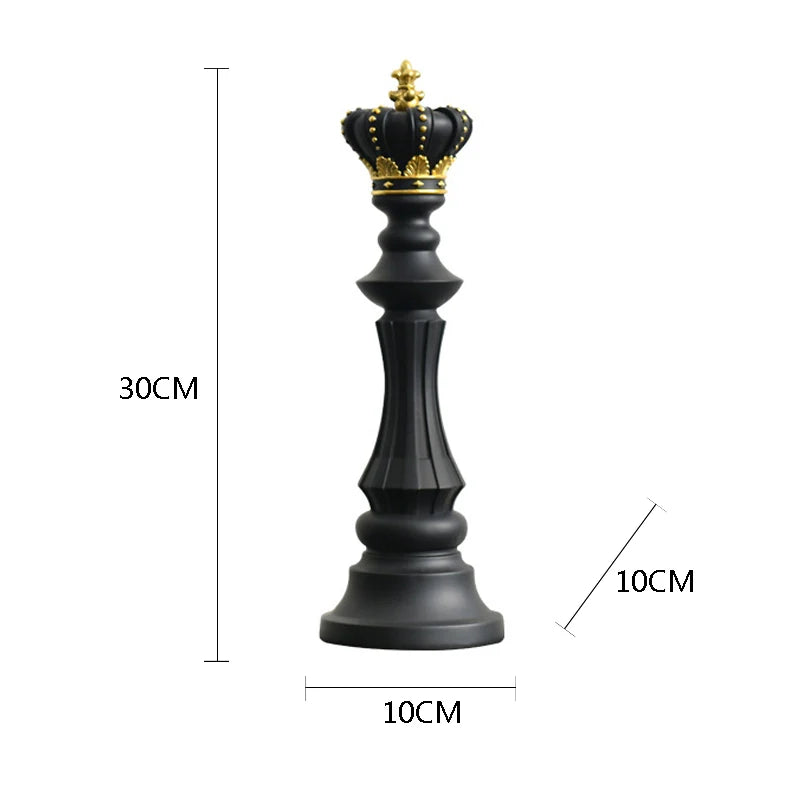 Luxury Chess Pieces King, Queen and Knight to Decorate the Office
