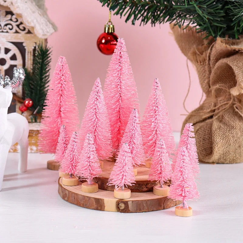 Miniature Wooden Christmas Trees for Table Decoration 2025