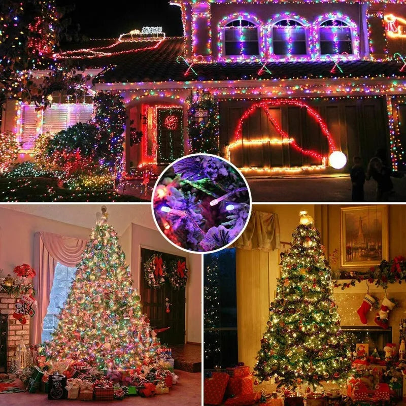 Waterproof Colorful Solar Powered LED Christmas Lights 2025.