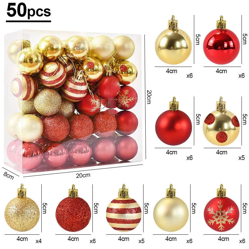 Bundle Sparkling Christmas Tree Balls 2025