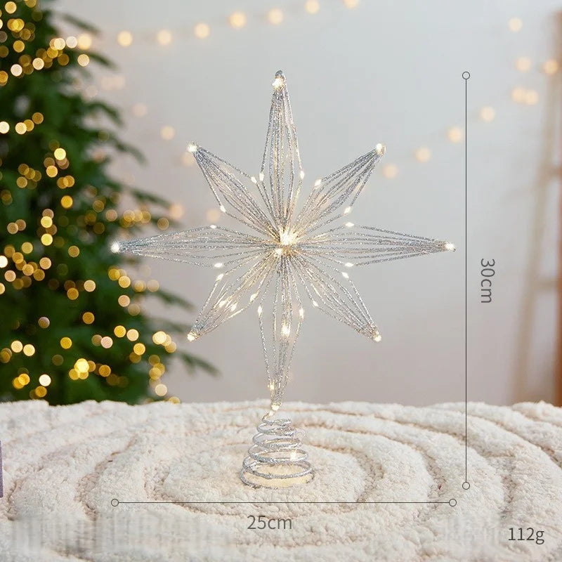 Christmas Ornament Illuminated Star with Glitter 2025