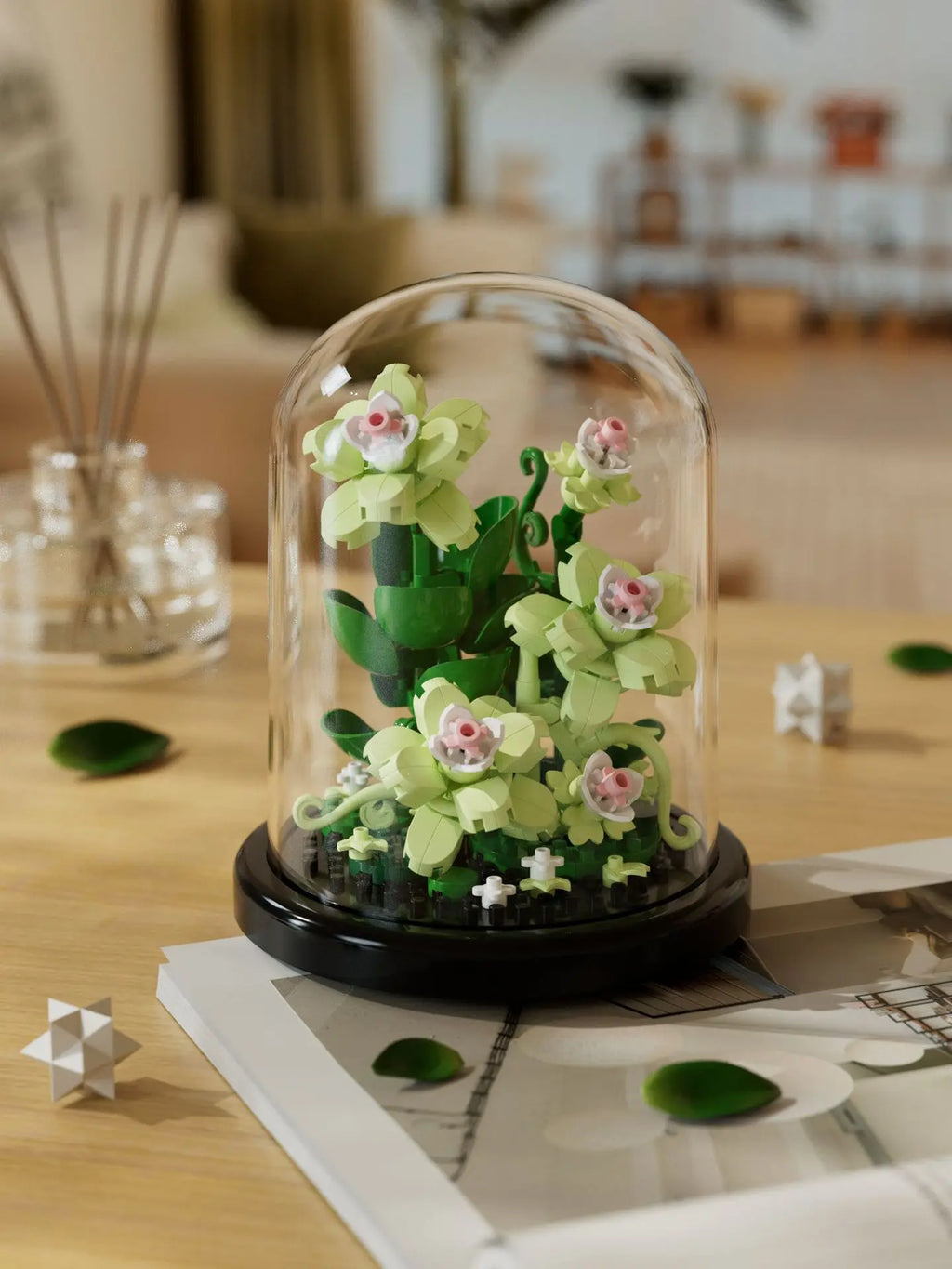 Small LEGO Flower Bouquets with Buildable Blocks for Decoration