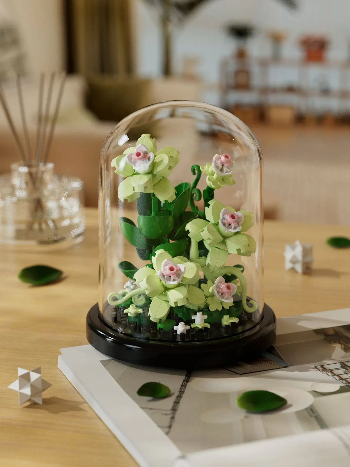 Small LEGO Flower Bouquets with Buildable Blocks for Decoration