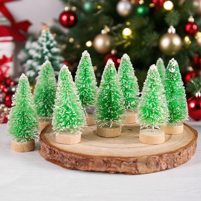 Miniature Wooden Christmas Trees for Table Decoration 2025