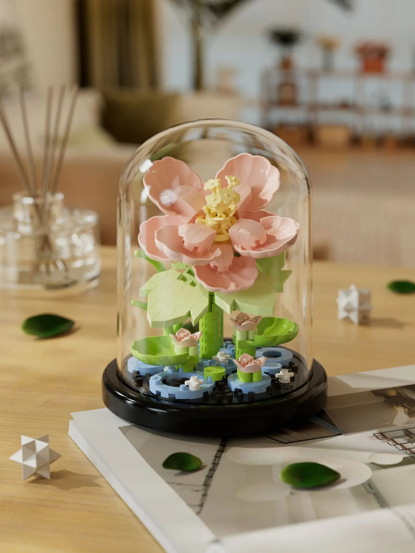 Small LEGO Flower Bouquets with Buildable Blocks for Decoration