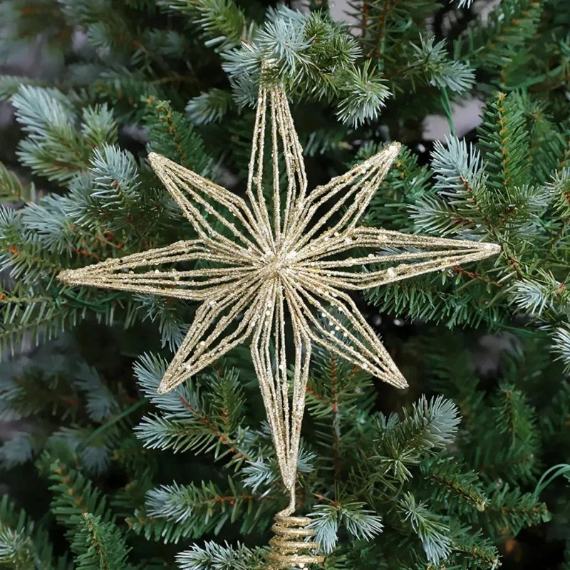 Christmas Ornament Illuminated Star with Glitter 2025