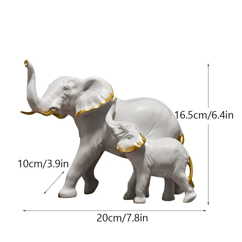 Lucky Elephant Statues for Office Decoration