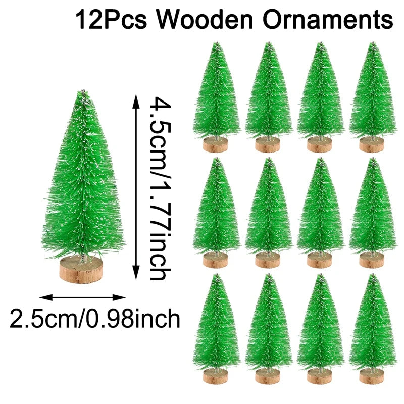 Miniature Wooden Christmas Trees for Table Decoration 2025