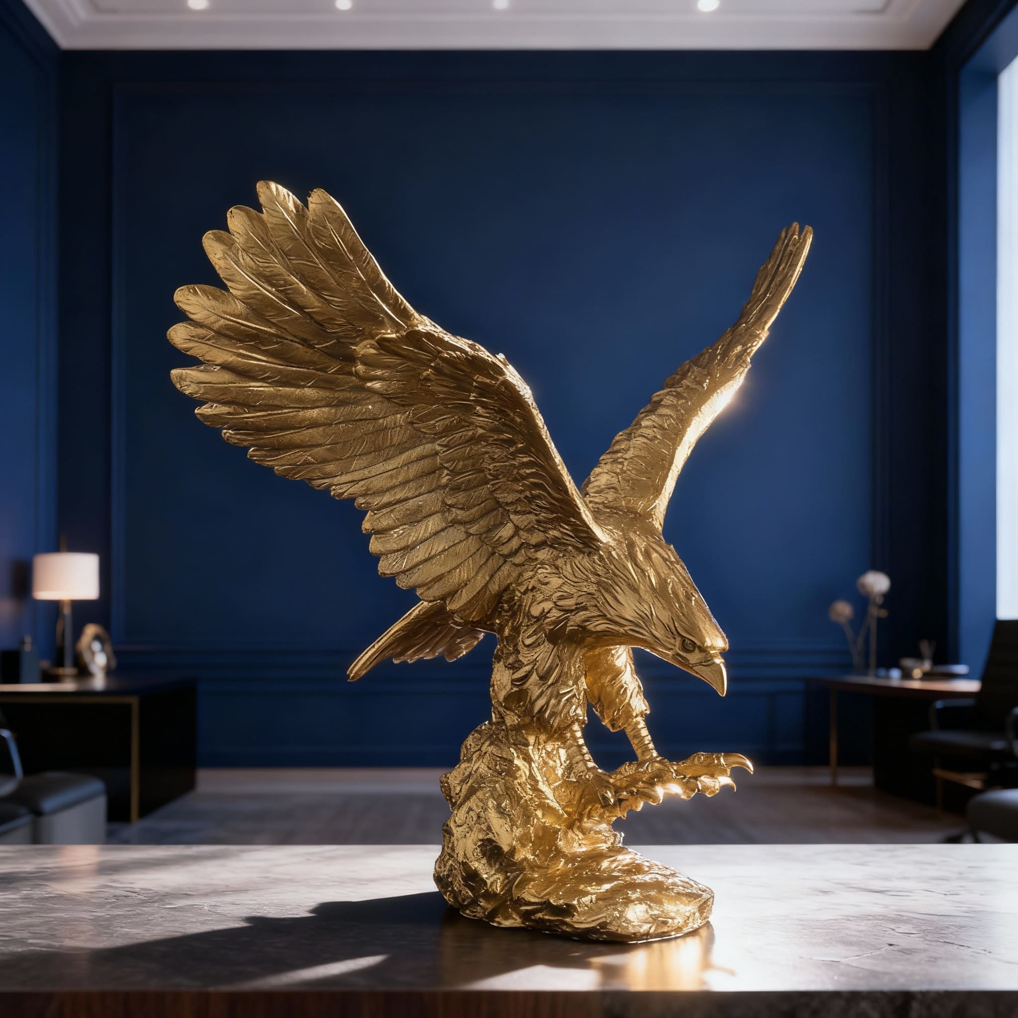 Luxury Golden Eagle Statue for Decoration