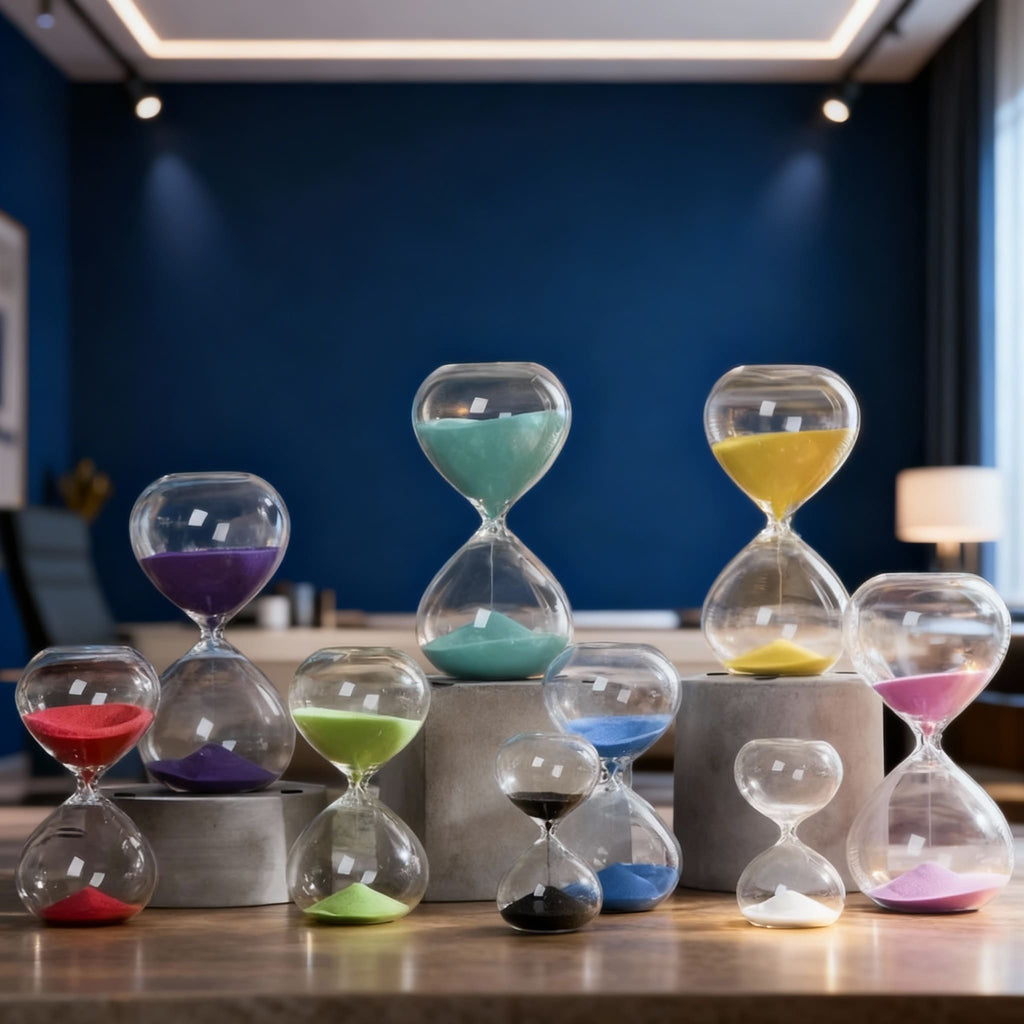 Classic 3D Multi-Color Glass Hourglass