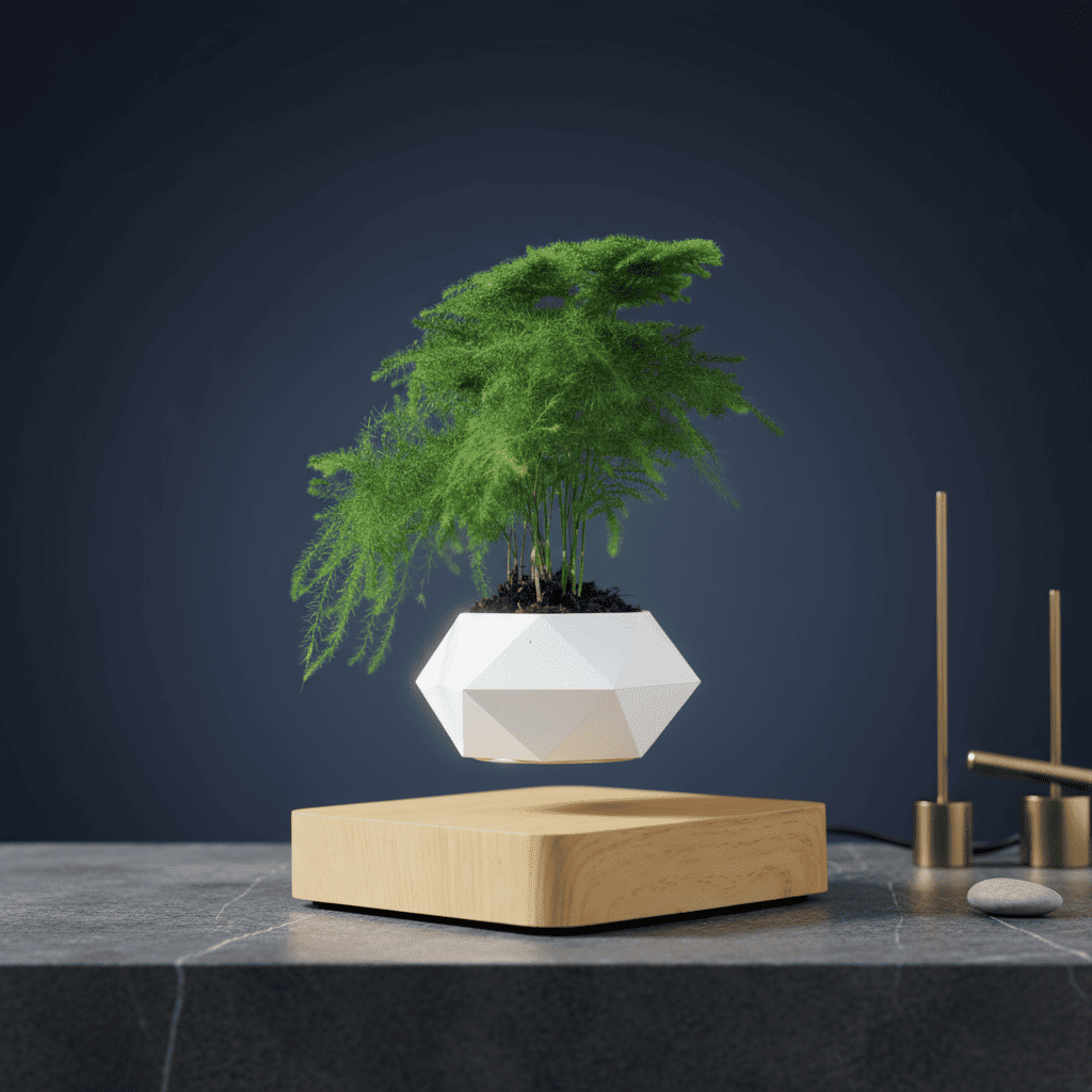 Magnetic Floating Bonsai Pot for Table Decoration