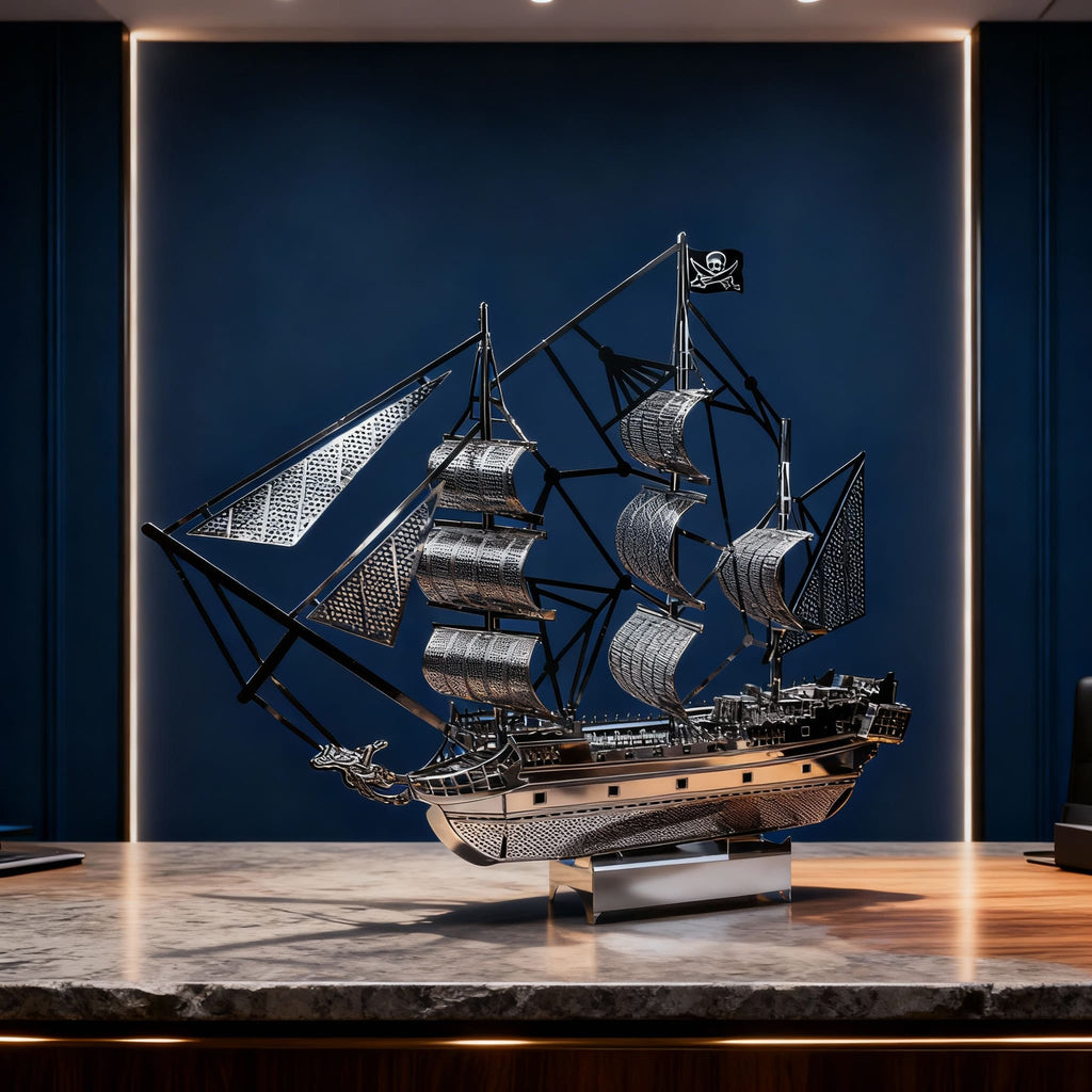 Metal Pirate Ship Jigsaw Puzzle for Decorating the Office and Having Fun